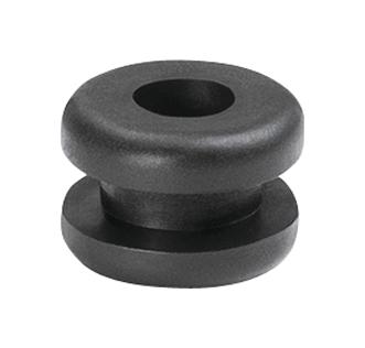 HellermannTyton 633-02020 Cable Grommet, Nylon 6.6, 6.4mm, Black