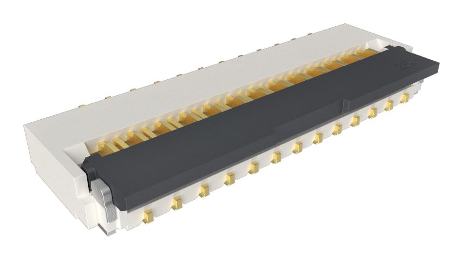 Amphenol Communications Solutions F14D-1B7H1-E8C25 Fpc Connector, R/a Rcpt, 25Pos, 2Row, 0.3mm