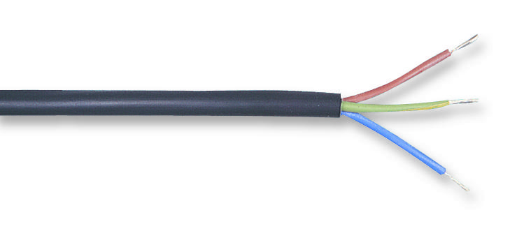 Pro Power Hr 305 Black 100Mtr Cable, Mains, Heat Resist, 0.5mm