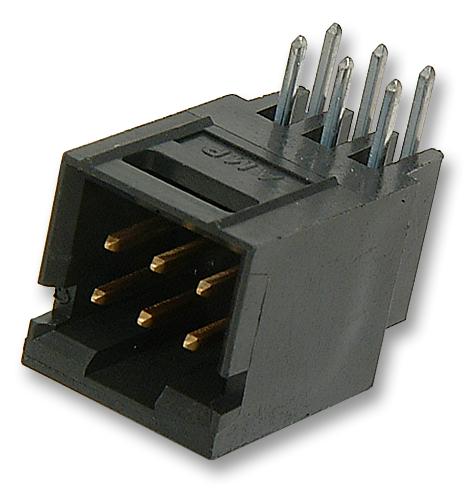 Amp Connectors / Te Connectivity 5-102617-1 Header, Right Angle, 2Row, 6Way