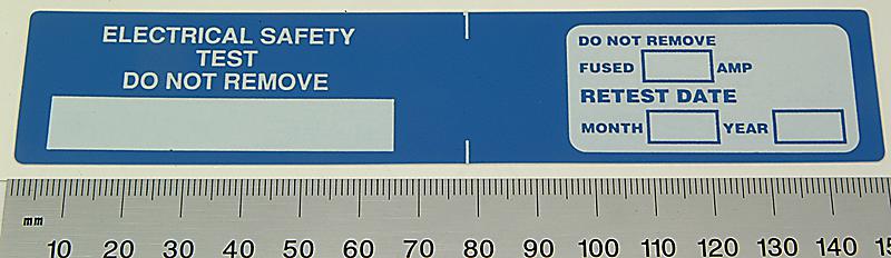 Te Connectivity 13009 Label, Pat Test, Blue, Card Of10