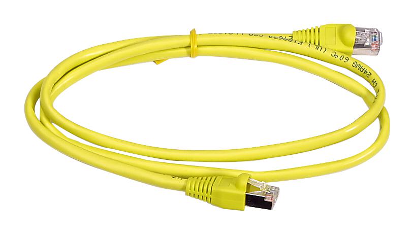 Videk 2996-2Y Patch Lead, Cat6, Yellow, 2M