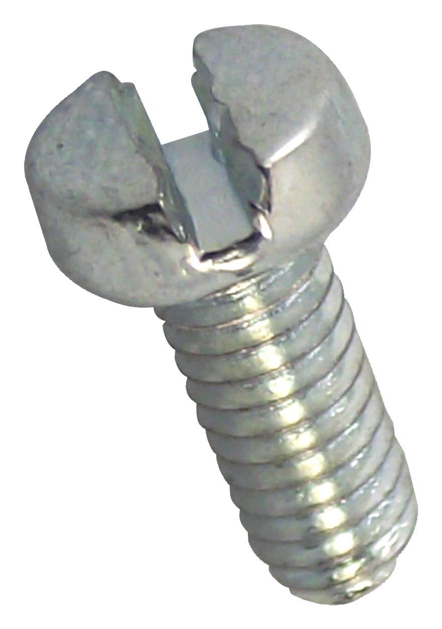 TR Fastenings M2.56 Csstmcz100- Screw, Slt, Cheese, Steel, M2.5X6, Pk100