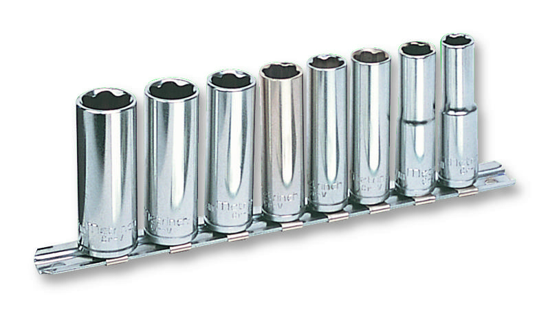 Metrinch Met0441 Socket Set, 1/2, Clip Rail, Deep