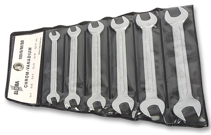 Elora 01341 Spanner Set, Open, Metric, 6Pc