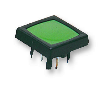 SCHURTER 12411100795 Switch, Spno, Square, Green