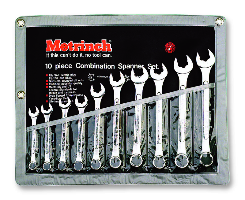 Metrinch Met-0110 Spanner Set, Metrinch, 10Pc