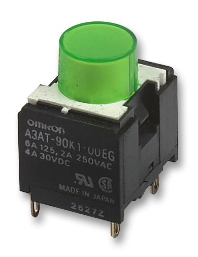 Omron Industrial Automation A3At-90L1-00Eg Switch, Spst, Latching, Green