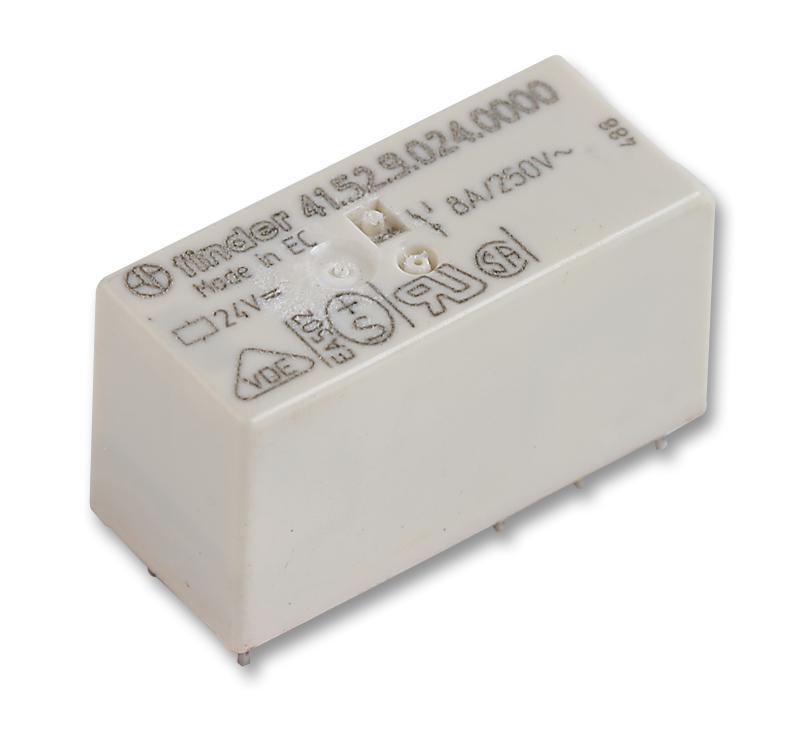 Finder Relays Relays 41.52.9.024.0010 Relay, Dpdt, 250Vac, 8A