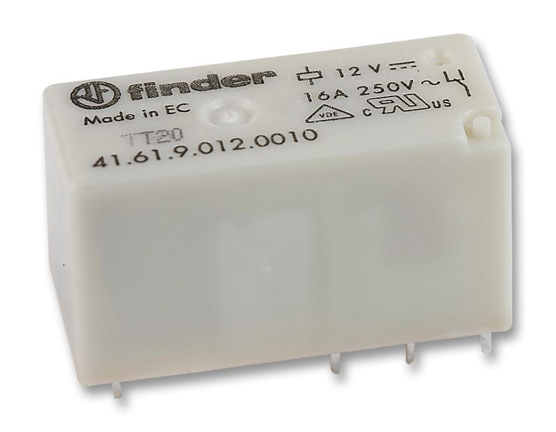 Finder Relays Relays 41.61.9.012.0010 Relay, Spdt, 250Vac, 16A