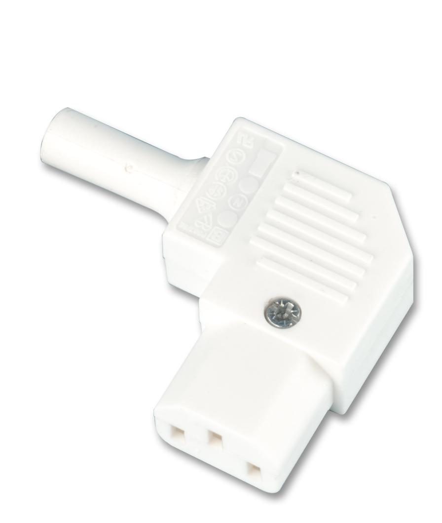 Bulgin/partner Stock Px0587/se/wh Socket, Iec, Rewireable, Right Angle