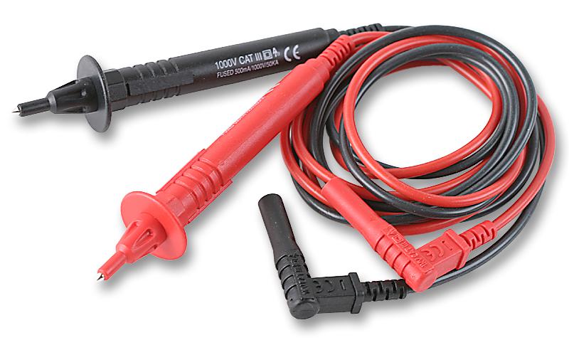 Silvertronic 131247 Test Lead Set, Blk, Red, 1.2M, 1Kv, 0.5A