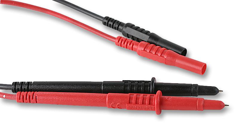 Silvertronic 129245 Test Lead Set, Blk, Red, 1.25M, 1Kv, 20A