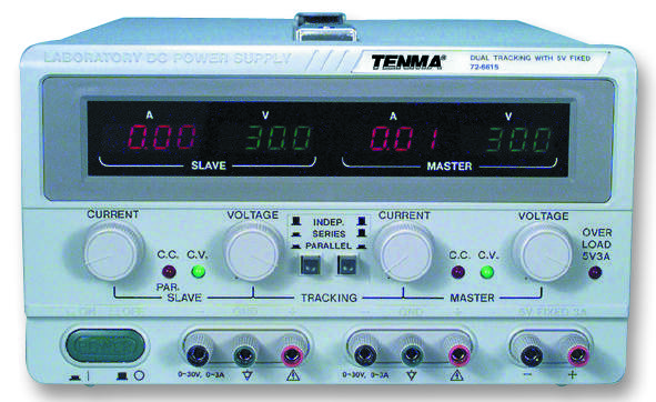 Tenma 72-6615 Power Supply, 3Ch, 30V, 3A, Adjustable