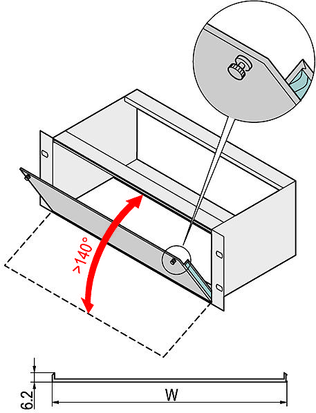 NVent Schroff 20848-601 Panel, Hinged, Shielded, 3U, 84Hp