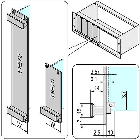 NVent Schroff 20817-445 Module, Plug-In, 3U, 6Hp