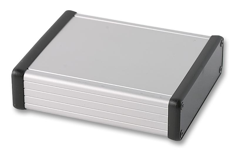 Hammond 1455L1202 Enclosure, Clear, Black End Plate