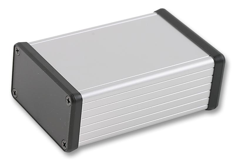 Hammond 1455K1202 Enclosure, Clear, Black End Plate