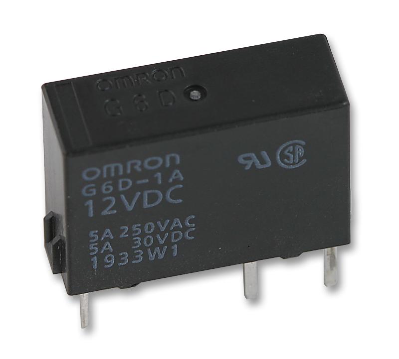 Omron Electronic Components G6D-1A-Asi  Dc12 Relay, Spst-No, 250Vac, 30Vdc, 5A