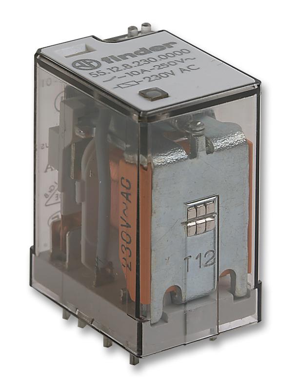 Finder Relays Relays 55.12.8.024.0000 Relay, Dpdt, 250Vac, 10A