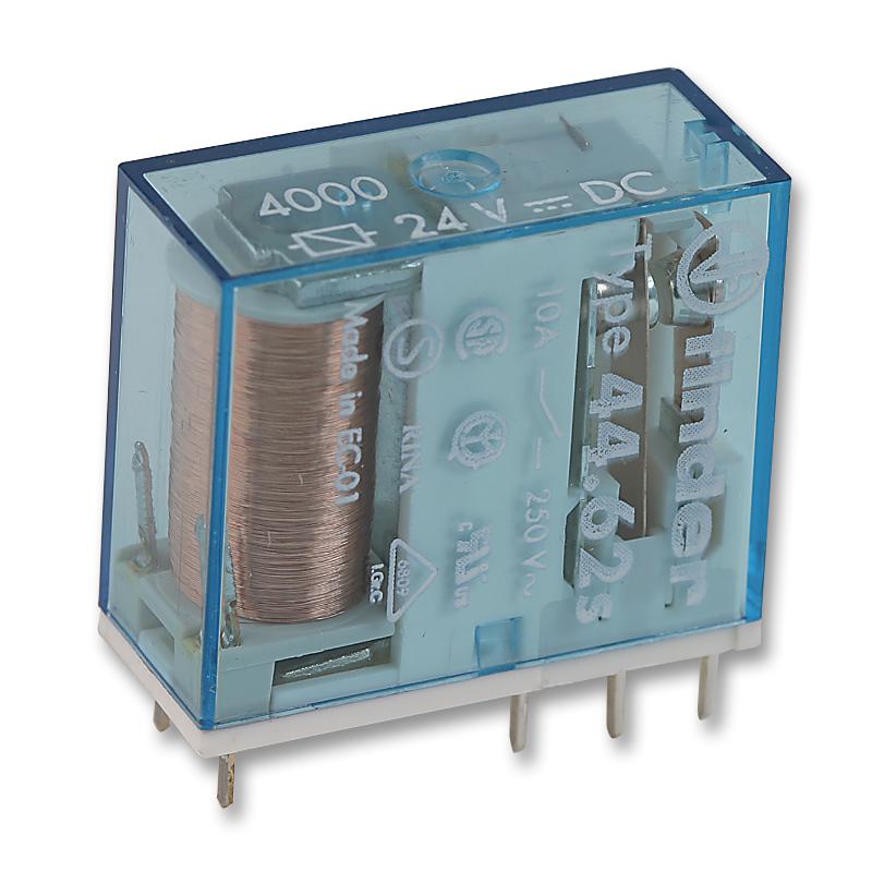 Finder Relays Relays 44.62.7.024.4000 Relay, Dpdt, 250Vac, 10A