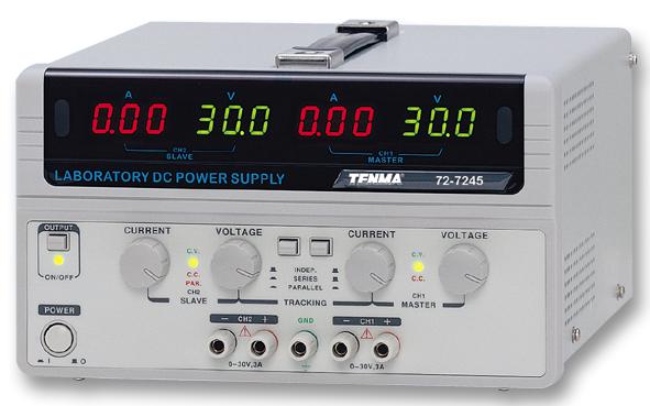 Tenma 72-7245 Power Supply, 2Ch, 30V, 3A, Adjustable