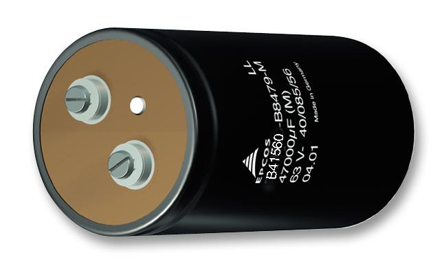 EPCOS B41560A7479M000 Capacitor, 47000Îf, 40V, Alu Elec, Uf, 40V