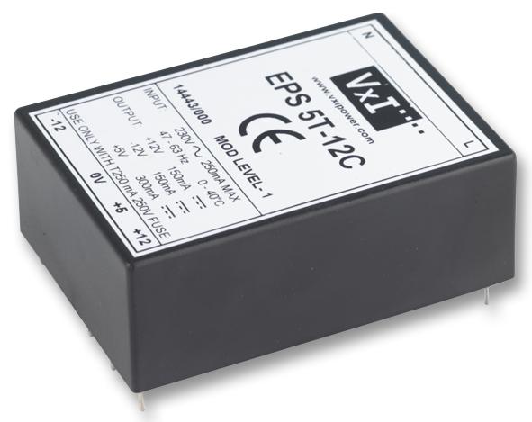 Vxi Power 14444-000 Psu, EnCapacitorsulated, 5V, +/-15V Eps 5T15C