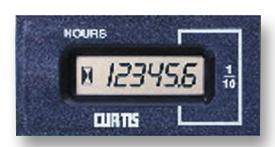 Curtis Instruments 18400143 Hour Meter, 701D, 12-48V