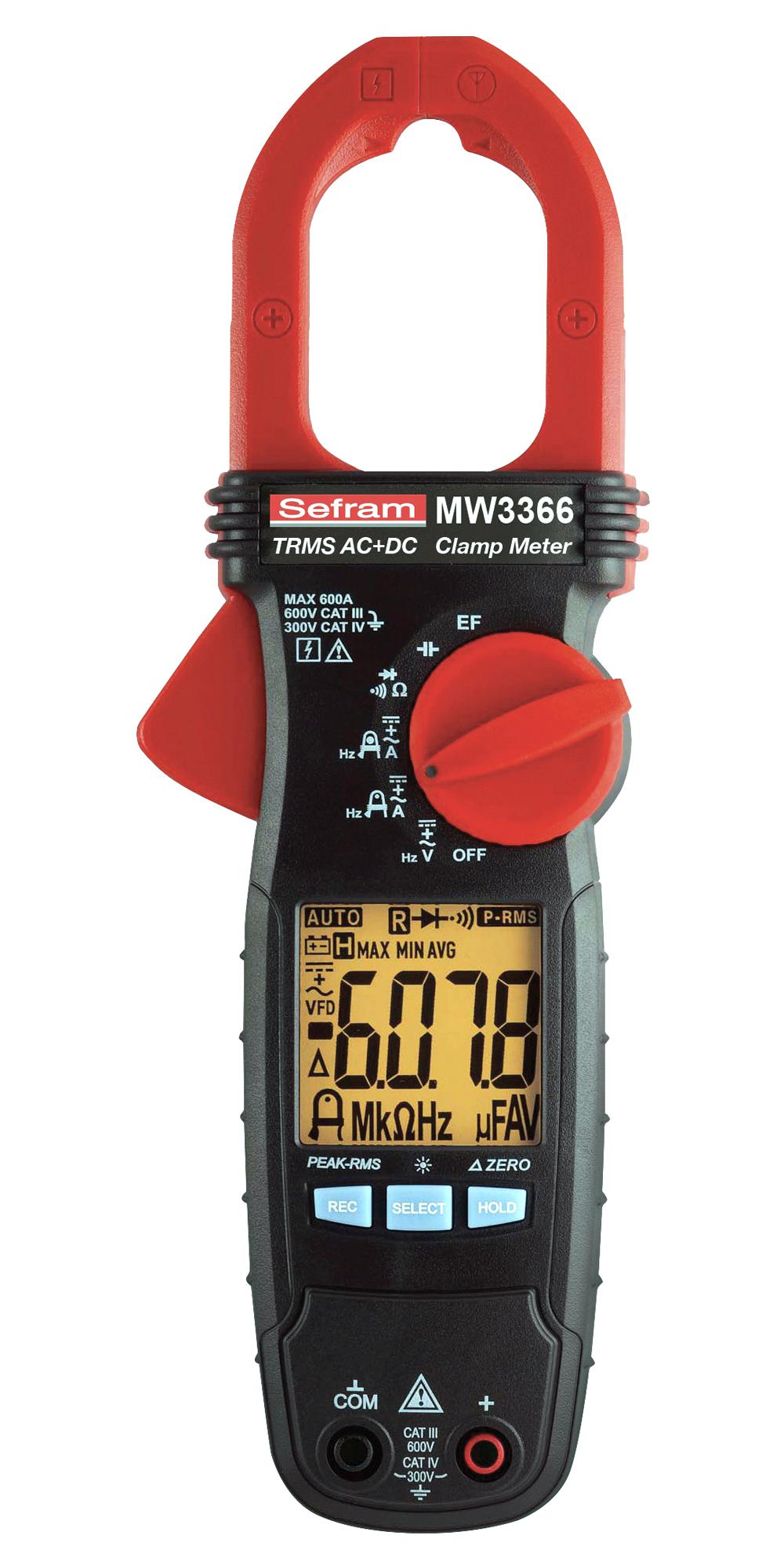 Sefram Mw3366 Clamp Meter, True Rms, 1Kv, 600A