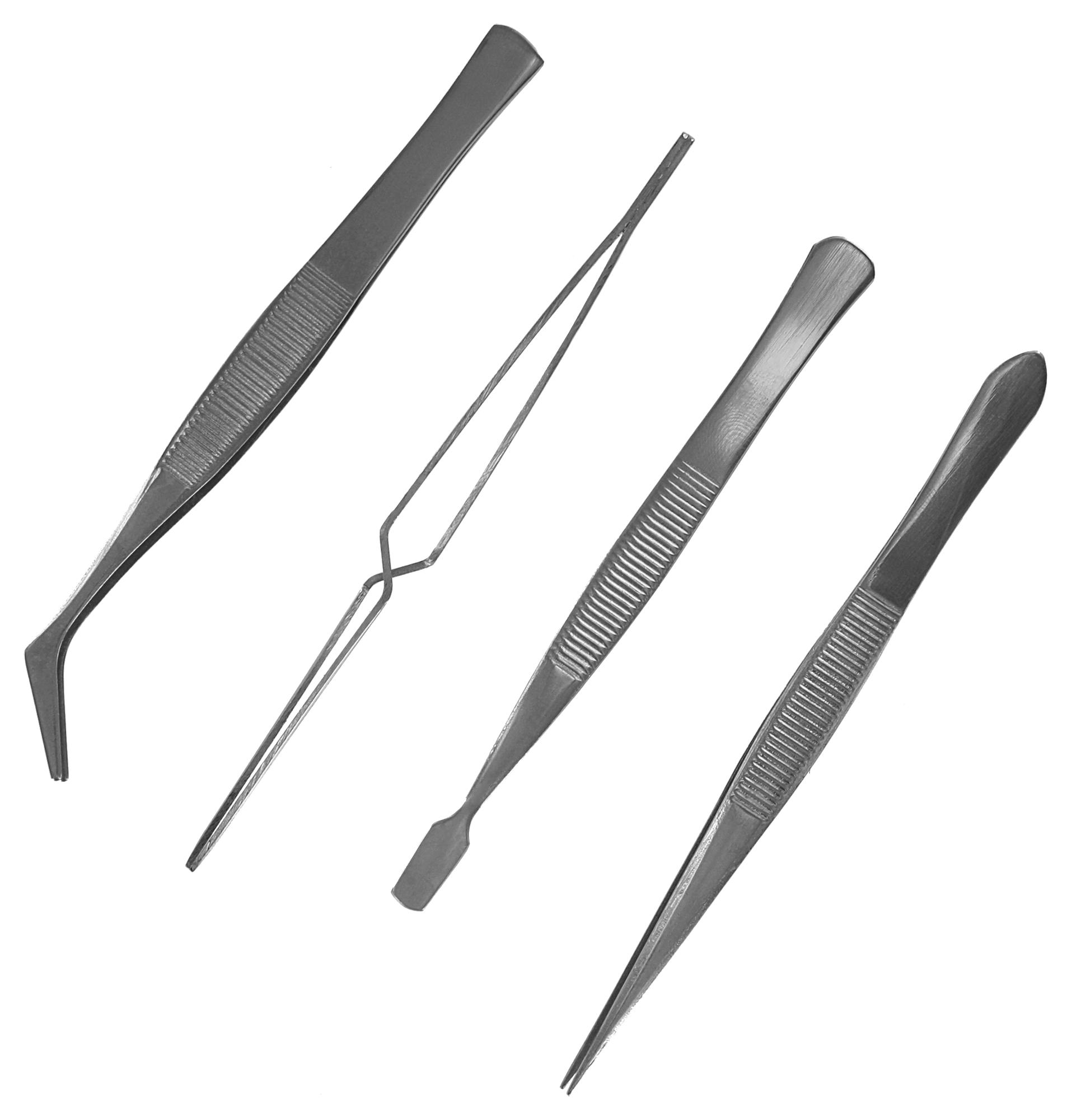 Multicomp Pro Mp012551 Tweezer Set, 4Pc, Stainless Steel