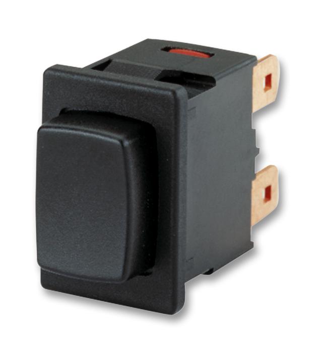 Marquardt 1687.1104 Pushbutton Switch, 2Pole, Black