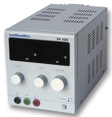 Multimetrix Xa1525 Power Supply, 1Ch, 15V, 2.5A, Adjustable