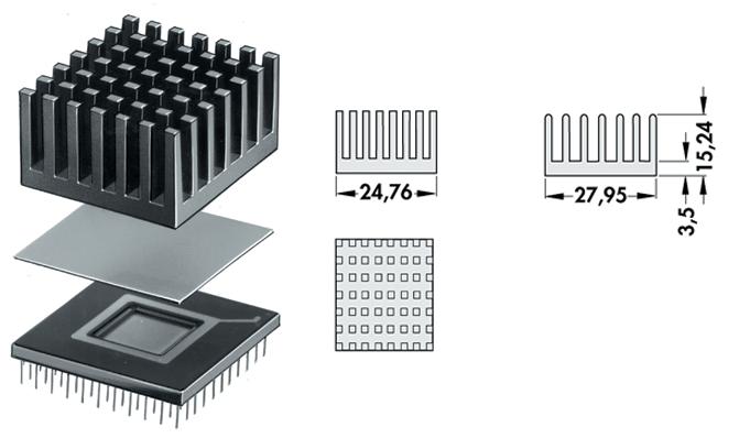 Fischer Elektronik Ick Pga 11 X11 Heat Sink, Pga, 11Â°C/w