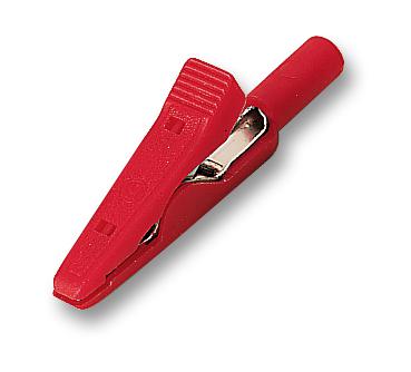 Hirschmann Test And Measurement 930317801 Crocodile Clip, 4mm, Red, 8A, 5Pk