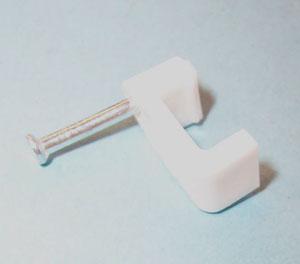 Pro Power Chf-10mm White Cable Clip, Polyethylene, 10mm, White