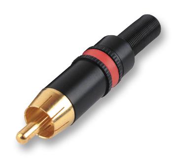 Rean Nys373-2 Connector, Rca, Plug, Phono, Red, 3.18mm