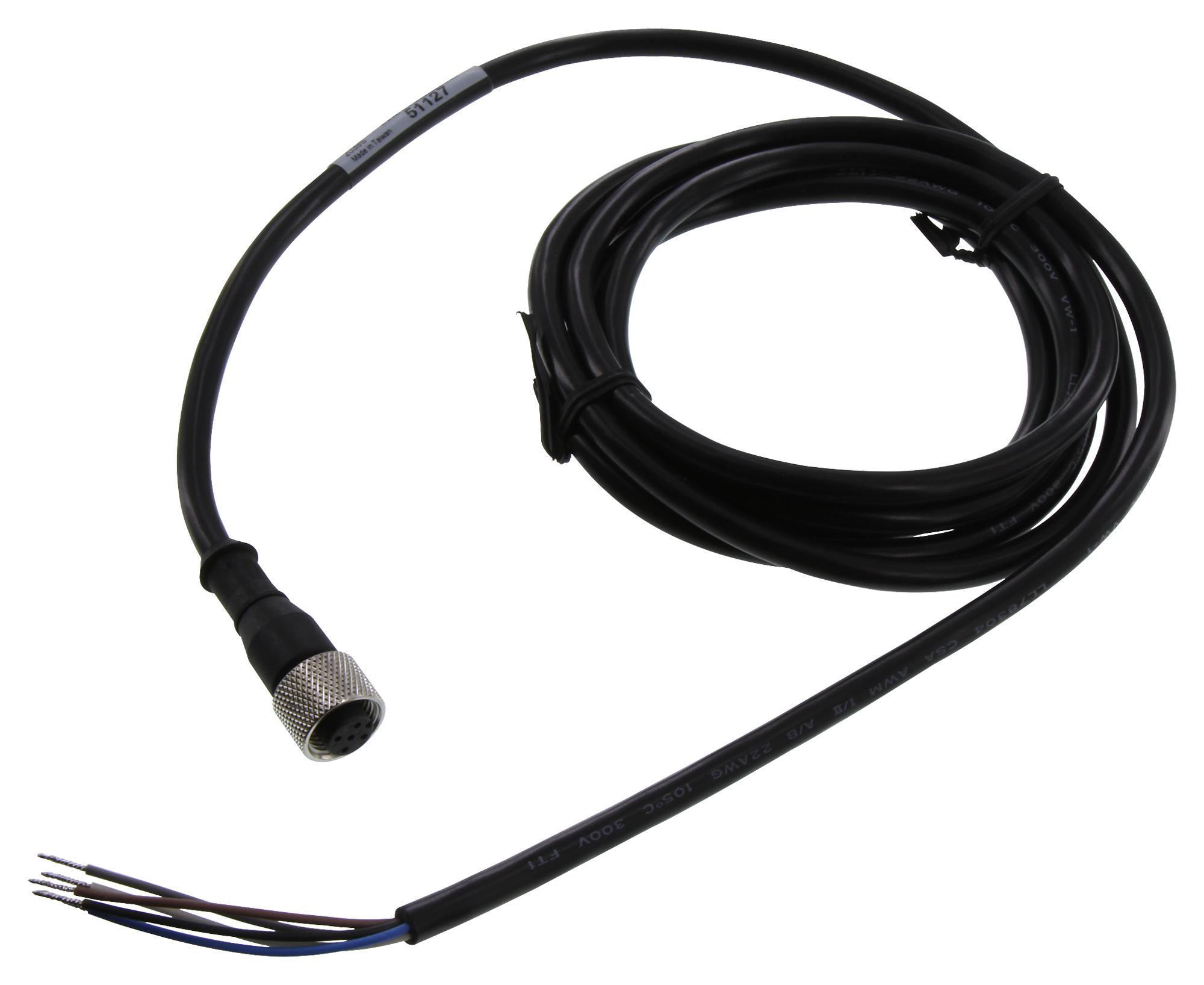 Banner Engineering Mqdc1-506 Sensor Cord, 5P, M12 Rcpt-Free End, 2M