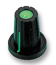 Multicomp Cp-Wb-D-4 Knob, Push-On, D Shaft, Green