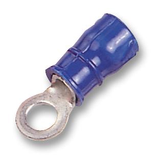 Amp Connectors / Te Connectivity 342145-1 Crimp Terminal, Ring, 6mm, Blue