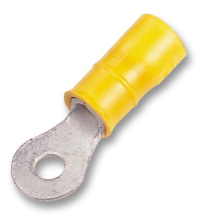 Amp Connectors / Te Connectivity 160300 Crimp Terminal, Ring, 10mm, Yellow