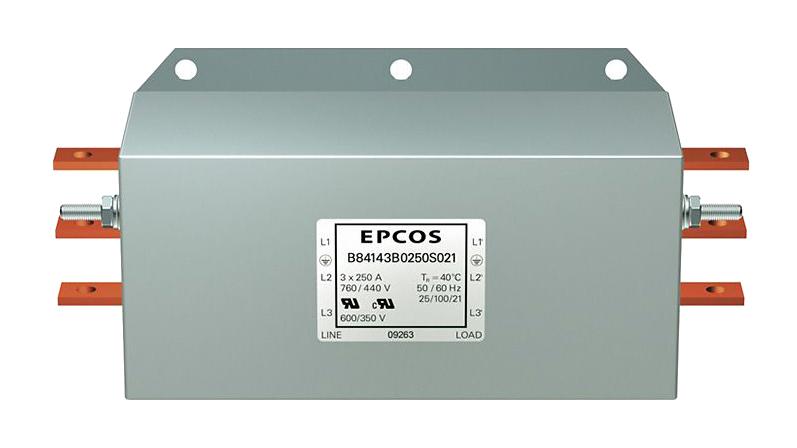 EPCOS B84143B0400S020 Power Line Filter, 3-Ph, 400A, 530Vac