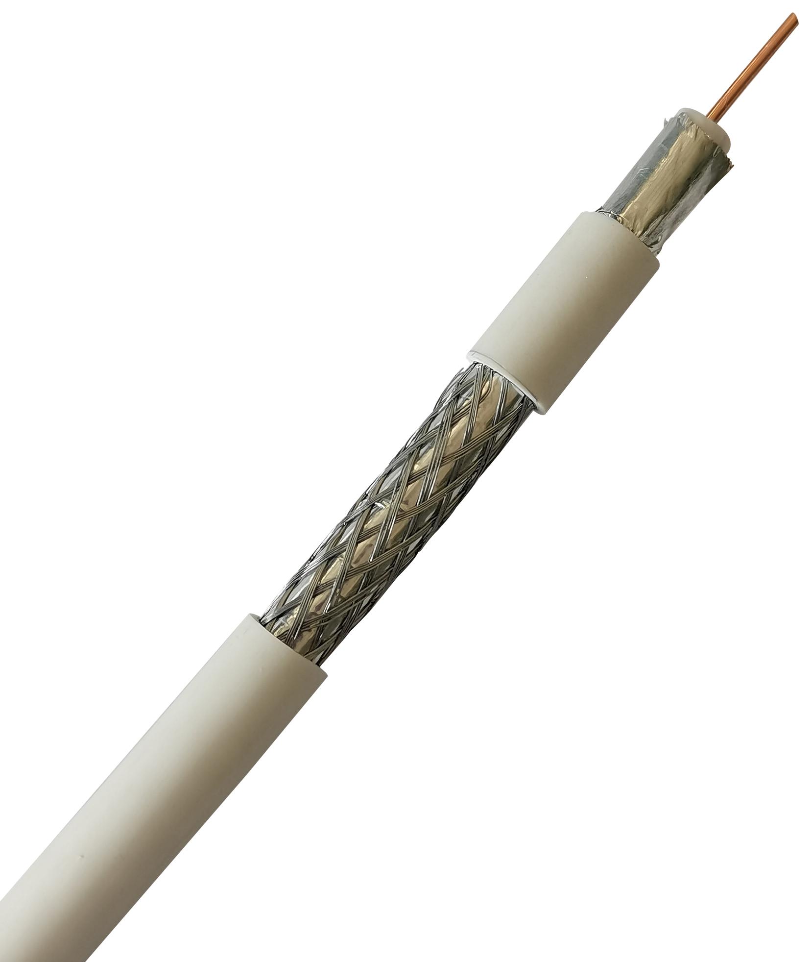 Multicomp Pro Rg6-White Mp011886 Coaxial Cable, Pvc, White, 100M