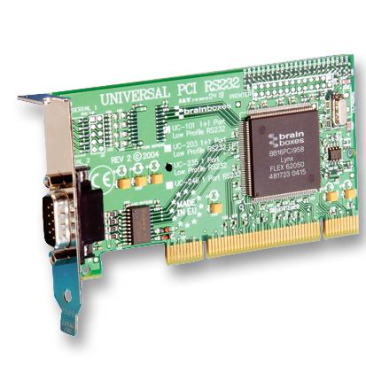 Brainboxes Uc-235 Card, Lowprofile, Pci, Rs232, 1Port