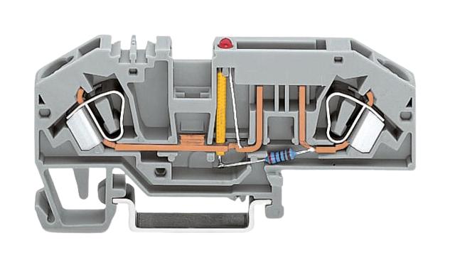 WAGO 282-698/281-434 Terminal Block, Din Rail, 2Pos, 10Awg