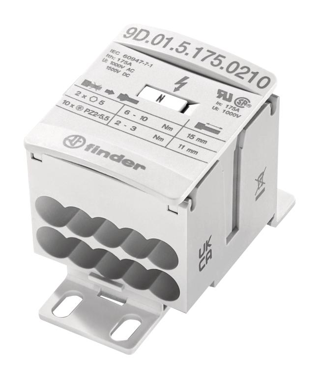 Finder Relays Relays 9D.01.5.175.0210 Pwr Distribution Block, 175A, 1.5Kv