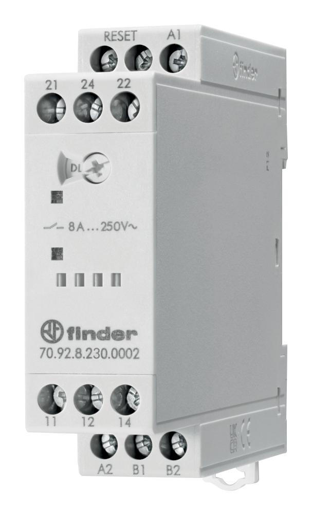 Finder Relays Relays 70.92.8.230.0002 Thermistor Relay, Dpdt, 8A, 400Vac