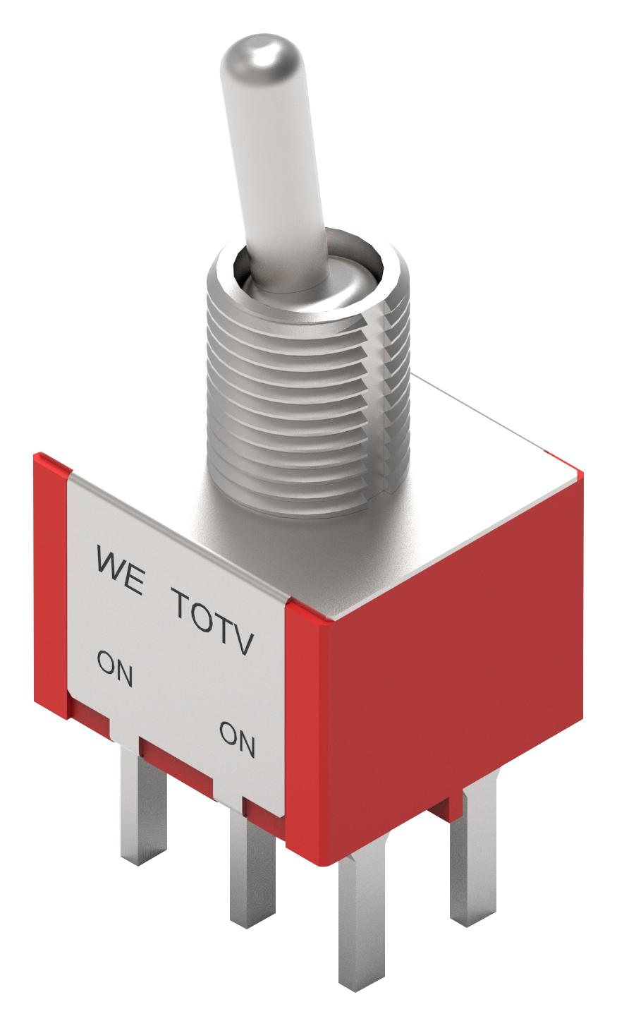 WÃ¼rth Elektronik 472131020311 Toggle Sw, Dpdt, 1A, 30Vdc, Panel/th