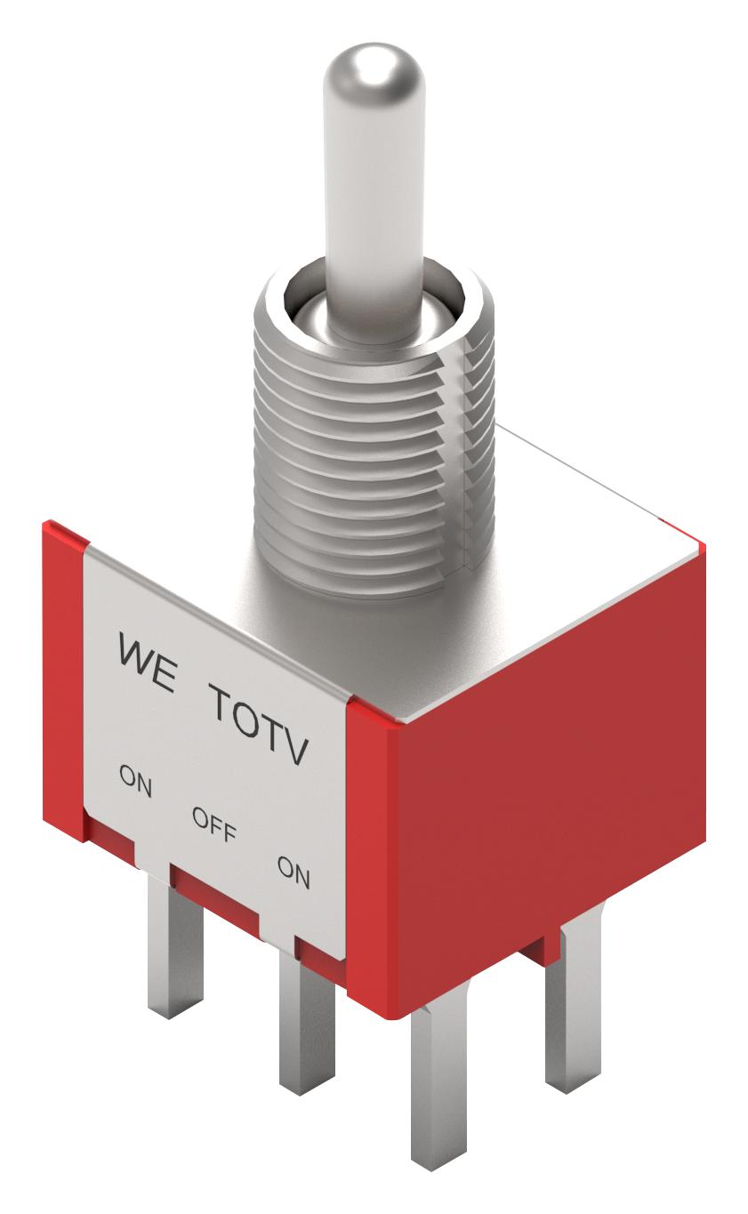 WÃ¼rth Elektronik 472133020311 Toggle Sw, Dpdt, 1A, 30Vdc, Panel/th