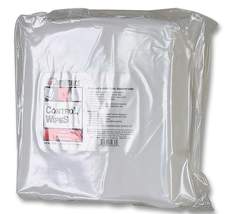 Chemtronics C910. Wipes, Dry-Control, Pk150